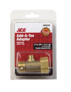 Ace 4096293 Ice Maker Add A Tee Adapter 1 2 x 1 2 x 1 4