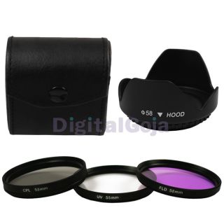 Accessory Kit for Canon EF 50mm F 1 4 Includes CPL FLD UV Lens Hood 