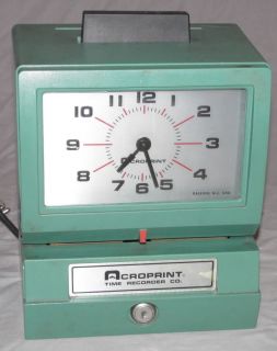 Acroprint Time Clock Model 125NR4 Used