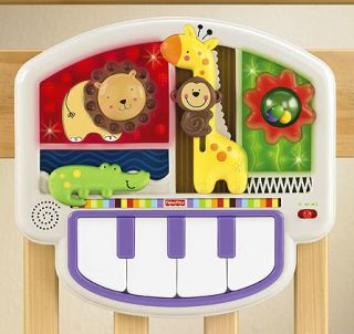   Luv U Zoo Crib to Floor Activity Piano Baby Excercise Crib Toys