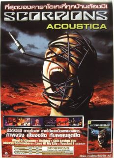 Scorpions Acoustica Thailand Promo Poster Heavy Metal