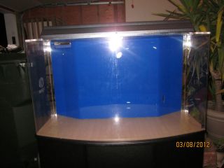   System II 46 gal Bowfront Acrylic Aquarium and Stand ~ Damage on top