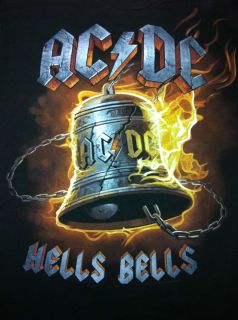  Hells Bells ACDC T Shirt Mens Black AC DC Rock N Roll 