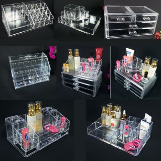 New Decoration Acrylic Cosmetic Jewelry Clear Drawer Organizer Box 
