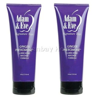 2PK Adam & Eve Ginger Pheromone Massage Oil Lotion Personal Lubricant 