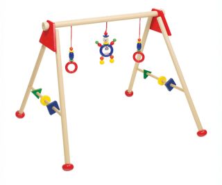 heimess red baby gym wooden activity play centre bn