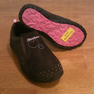 New Girls Skechers Brown Slip on Athletic Shoe Size 12 5 M