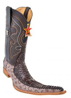Men Cowboy Boots Los Altos Western Python Leather Vintage Fashion 