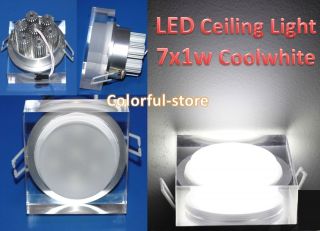 7x1W LED Acrylic Recessed Ceiling Cabinet Light White
