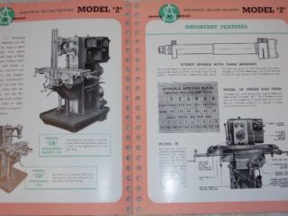 Vtg Adcock Shipley Catalog Model 2 Milling Machines