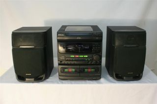    Shelf Stereo System w 3 cd player am fm stereo remote 2 speakers aux