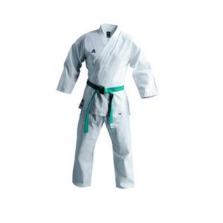 New Adidas Mens Martial Arts K200K White Karate Taekwondo Uniform Suit 