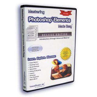 Learn Adobe Photoshop Elements 10 9 8 7 6 Training Tutorial DVD ROM 