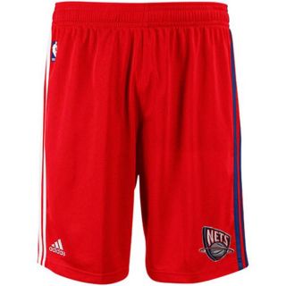 NBA New Jersey Nets Adidas on Court Pre Game Shorts Red