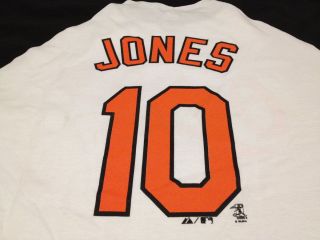 Adam Jones Baltimore Orioles Alternate Jersey T Shirt Majestic New 
