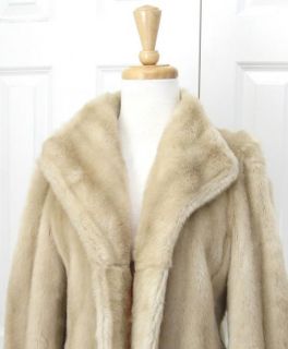 Vtg Adolph Schumann for Lilli Ann Faux Mink Fur Jacket Coat One Size 