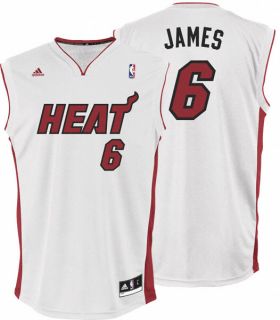 Lebron James Jersey Adidas Revolution 30 White Replica 6 Miami Heat 