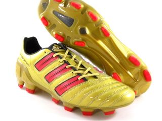Adidas Predator adiPower FG DB Beckham Gold Red Soccer Cleats Boots 