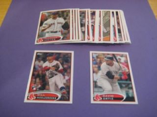 2012 Topps Boston Red Sox Team Set with Update Will Middlebrooks