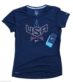 Nike Womens t shirt, Dri Fit United States Olympic Team Track & Field 