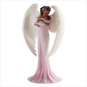 african american angel infant baby statue figurine