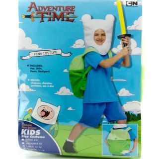 Adventure Time Finn Child Boys Halloween Costume Sz Large 12 14 Hat 