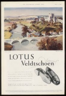 1951 Lotus Veldschoen Shoes Rowland Hilder Art UK Ad