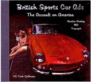 British Sports Car Ads CD ROM Austin Healey MG Triumph