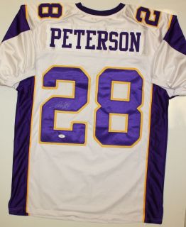 Adrian Peterson Autographed White Minnesota Vikings Jersey JSA 