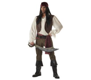   Rogue Jack Pirate Buccaneer Men Adult Halloween Costume L
