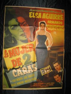 Elsa Aguirre La Mujer de Dos Caras Mexican Poster 55