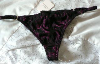 Agent Provocateur Sherlyn Thong XL 14 16 Magenta Toile Du Jouy RP£75 