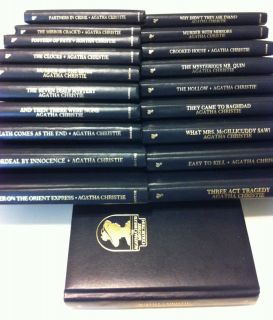 Agatha Christie Leatherette Mystery Collection Book Set 18 plus 