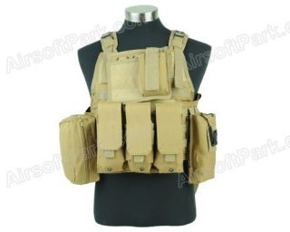 Airsoft Tactical Combat USMC MOLLE Assault Vest Tan