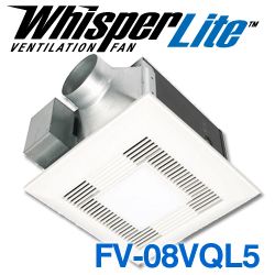 Fans   FV 08VQL5 WhisperLite Bathroom Exhaust Fan   80 cfm   0.3 Sones 