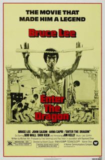   Movie Poster 27x40 D Bruce Lee John Saxon Jim Kelly Ahna Capri