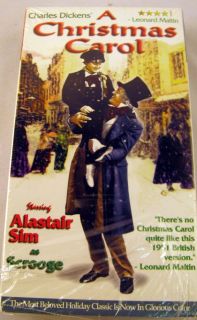 Christmas Carol Classic Scrooge Charles Dickens Alastair Sim VHS