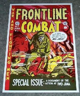 EC Comics Frontline Combat 7 War Cover Poster Iwo Jima