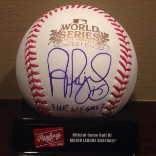 Albert Pujols 2011 World Series Autographed baseball GAI signed auto 