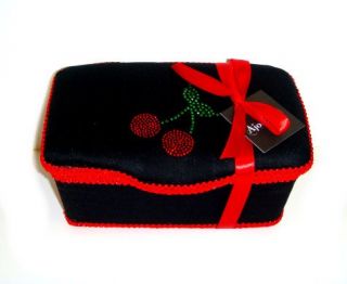Features of Cherry denim Boutique baby wipes case