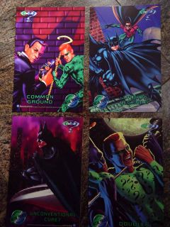 1995 Fleer Batman Forever Metal 10 x 6 1 2 Oversized Lot of 8 Cards 
