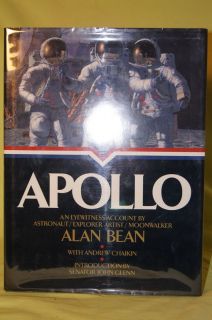 Alan Bean Apollo 12 Astronaut Signed 1st Ed Art BK NASA Intro by John 