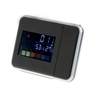 Digital LCD LED Projector Alarm Clock Weather Station Colorful 