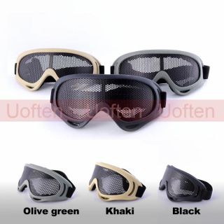 Airsoft Tactical Eyes Glasses Protection Metal Mesh Pinhole Goggle Len 