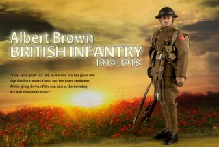 DiD 16 #B11001 WW1 British Infantry Albert Brown 1914 1918