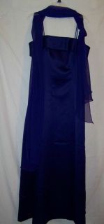 Alex Long purple formal brides maid dress gown size 12 LN ♥