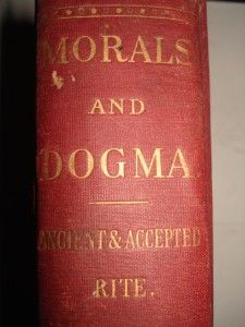 Vtg Morals and Dogma Albert Pike 1920 Lodge of Perfection Freemasonry 