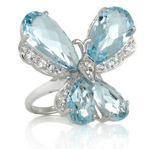 Rarities Fine Jewelry with Carol Brodie Blue Topaz and White Topa Ring 