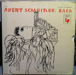 Albert Schweitzer Bach Organ 3 LP VG SL 223 Ben Shahn