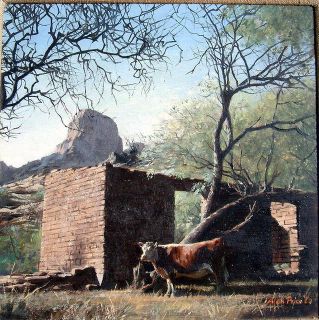 Listed Artist Oil Painting Alan Price s P Tray Western
